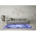 thumbnail image 3 of Ahgly Company Machine Washable Indoor Rectangle Patchwork Blue Transitional Area Rugs, 2' x 3', 3 of 4