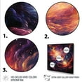 thumbnail image 3 of Designart "Spiral Galaxy in Pink and Orange" Fantasy Wall Art - Global Pink Galaxies Entryway Wall Art, 3 of 6