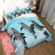 thumbnail image 3 of 3D Blue Sea Animal Dolphin Funda nórdica Juego de cama Funda nórdica Fundas de almohada, 3 of 3