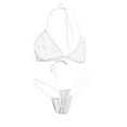 thumbnail image 6 of Xysaqa Womens Halter Sexy Brazilian Bikini Sets Women 2 Piece Swimsuit String Top Thong Bathing Suits Swimwear S-XL (No Padded), 6 of 9