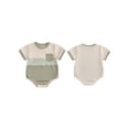 thumbnail image 3 of Loicainy Baby Toddler Summer Bodysuit 3 6 12 18 Months Casual Stylish Contrast Color Striped Crew Neck Short Sleeve Romper, 3 of 10