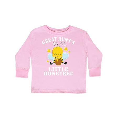 

Inktastic Cute Bee Great Aunt s Little Honeybee with Stars Gift Toddler Boy or Toddler Girl Long Sleeve T-Shirt