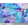 thumbnail image 3 of Soimoi Cotton Duck Fabric Flower Watercolor Print Sewing Fabric Yard 42 Inch Wide, 3 of 3