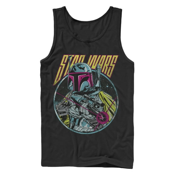 Men's Star Wars Boba Fett Blaster Tank Top Black Medium