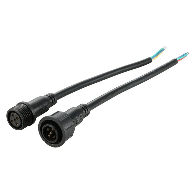 Unique Bargains Pair 5 Pin Male to Female Plug Waterproof Connector Cable for Light Strips