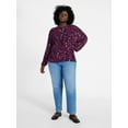 thumbnail image 2 of Terra & Sky Women’s Plus Peasant Blouse with Long Sleeves, Sizes 0X-5X, 2 of 5