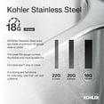 thumbnail image 5 of KOHLER K-3330-NA Évier de Cuisine sous Comptoir, Acier Inoxydable, 5 of 5