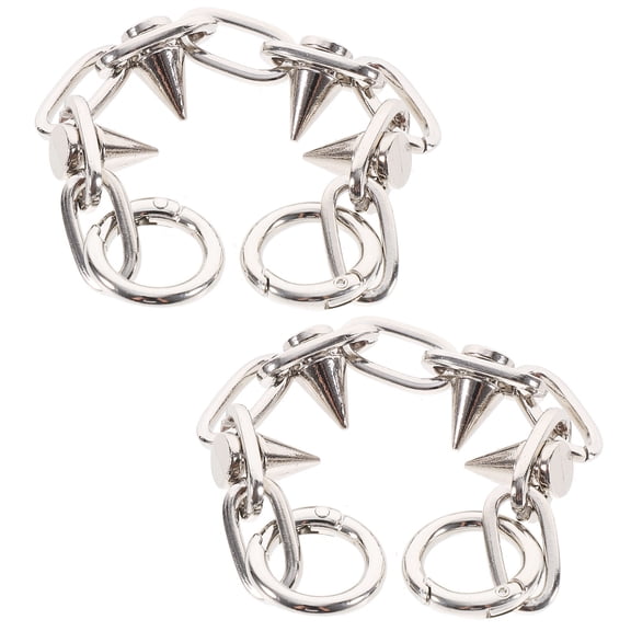 Raindrops Shoe Chain for Boot Silver Alloy 2Pcs Gothic Style Decoration