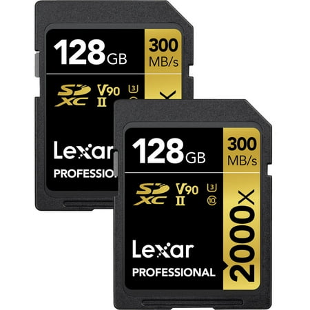 UPC: 0843367124671 | Lexar 128GB Professional 2000x UHS-II SDXC Memory Card (2-Pack)