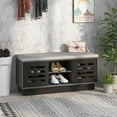 thumbnail image 2 of Costway Shoe Storage Bench with Cushion Shoe Storage Organizer Shoe Rack Entryway Grey, 2 of 10