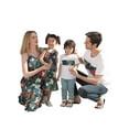 thumbnail image 3 of Summer Family Matching Outfits Floral Mommy and Me Dresses Baby Girl Flower Romper Daddy and Son Matching Shirts, 3 of 6