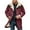 Red, variant on Men'S Vintage Suede Jacket Collar Coats Leather Jacket Men Zip Up Motorcycle Jacket Coats Retro Tops