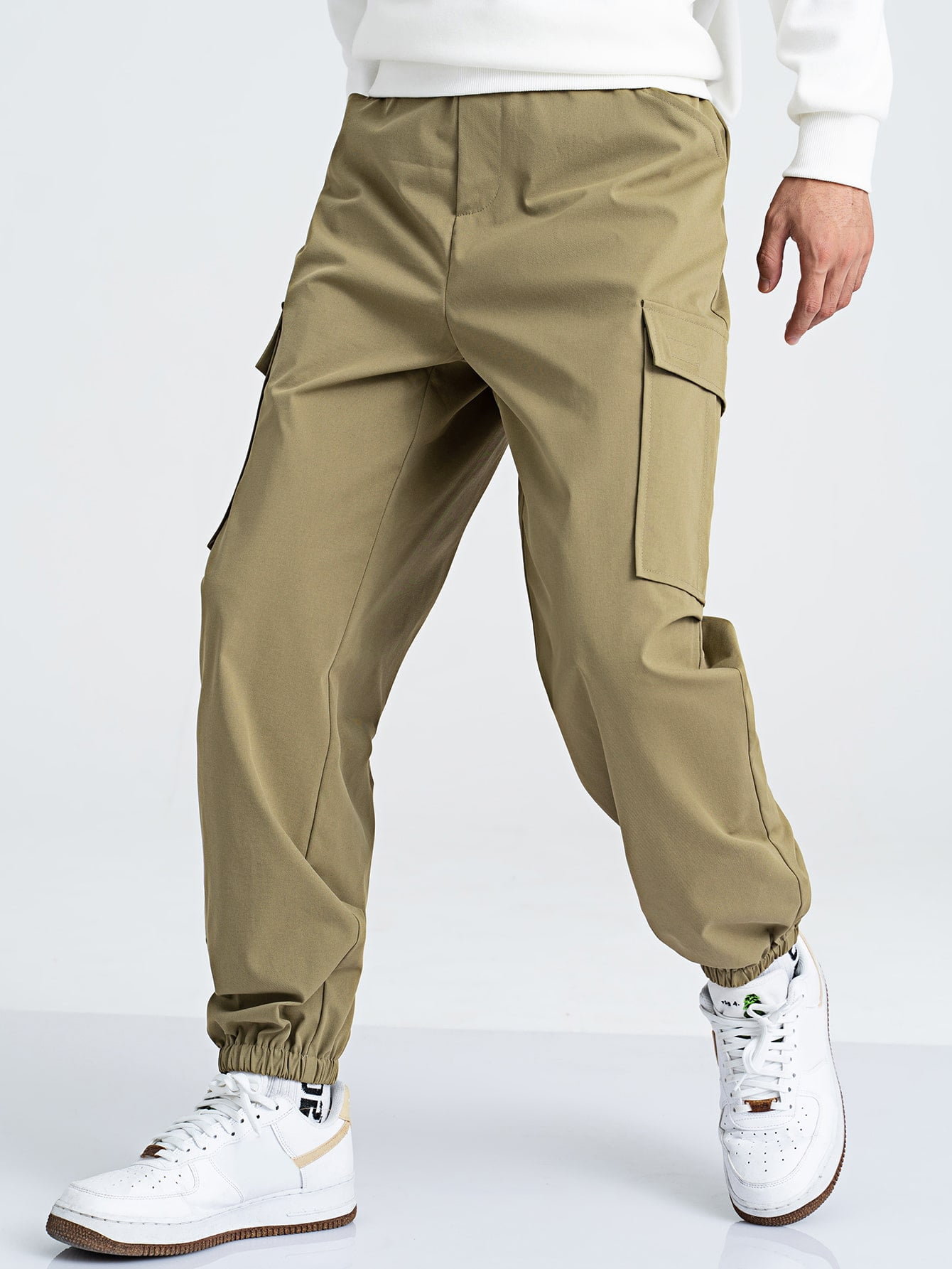 Men Flap Pocket Side Cargo Pants XL 