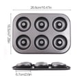 thumbnail image 3 of Metal Donut Mold, Baking Tray For Mini Cakes, Non Stick Doughnut Pan For Oven, 3 of 8