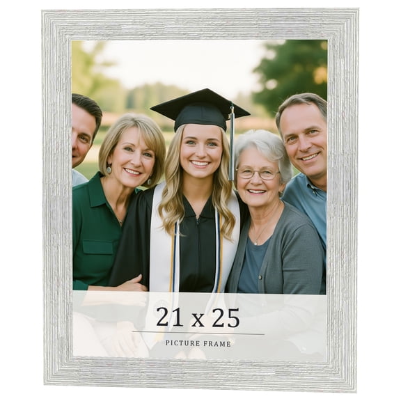 21x25 Frame White Real Wood Picture Frame Width 1.5 inches | Interior Frame Depth 0.5 inches | Barn