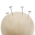 thumbnail image 3 of GEX 20"-24" Cork Canvas Block Head Light Brown Mannequin Head Wig Display Styling Head With Mount Hole (21"), 3 of 7