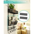 thumbnail image 5 of LEFEE Over The Door Hange Organizer with 9 Hooks and 2 Mesh Baskets, Rustproof & Waterproof 304 Stainless Steel Door Hanger, No Drilling Over The Door Organizer for Bathroom, Kitchen, Bedroom-Black, 5 of 8