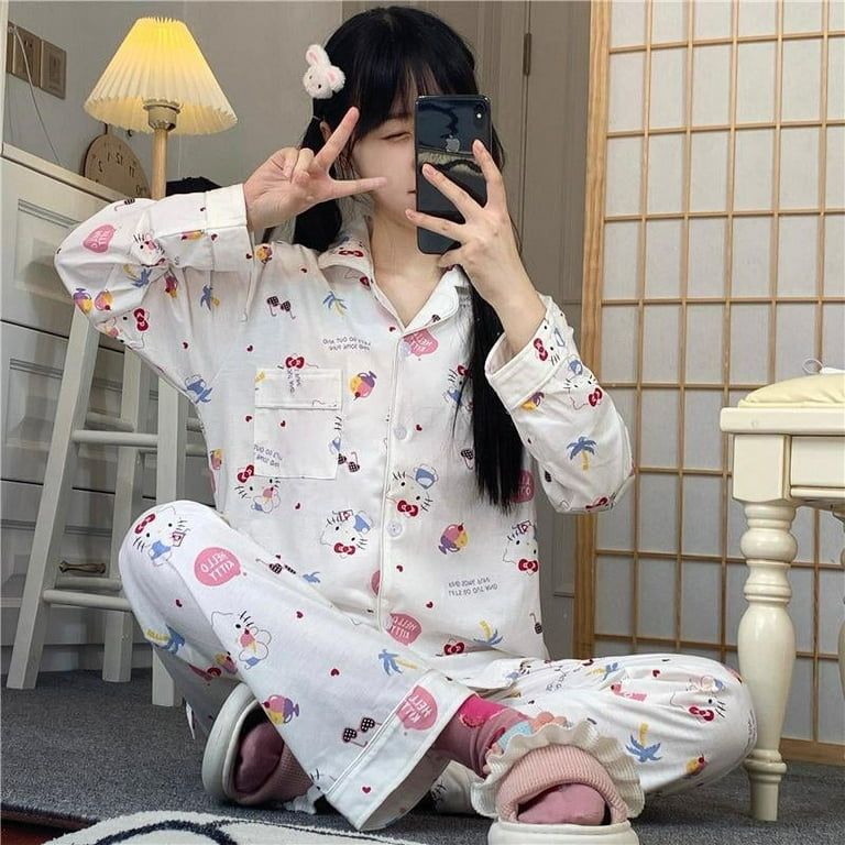 Kawaii Sanrio My Melody Kids Pajamas Sets Cartoon Cinnamoroll Girls Home  Clothing Anime Kuromi Boys Sleepwear Children Clothing 