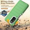thumbnail image 3 of NIFFPD Samsung Galaxy A03S Case with Screen Protector (Anti Spy Privacy) Tough Rugged Shockproof Protective Phone Case for Galaxy A03S Green&White, 3 of 6