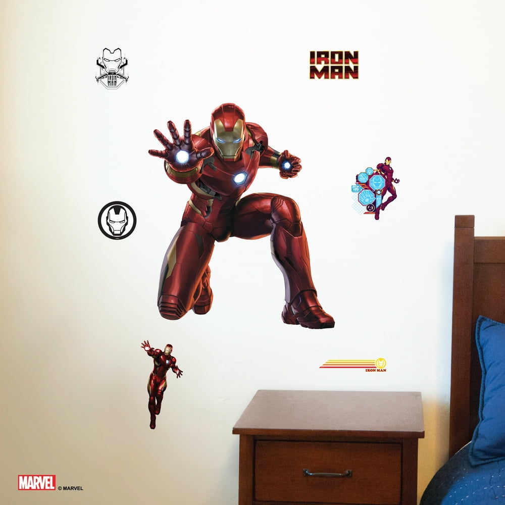 Marvel Iron Man Wall Decal - Iron Man Wall Decals with 3D Augmented ...