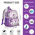 thumbnail image 6 of Floral and Leopard Print Students Backpack - Vintage Botanical Garden Print with Bright Tropical Flowers and Leaves, Comfortable Dual Shoulder Support, 6 of 6