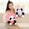 thumbnail image 3 of Farfi 1Pc Cute Panda Chinese Zodiac Plush Stuffed Doll Toy Sofa Decor Birthday Gift, 3 of 7