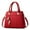 Red, variant on Fashion Women Handbags Tassel PU Leather Totes Bag Top-handle Embroidery Crossbody Bag Shoulder Bag Lady Simple Style Hand Bags