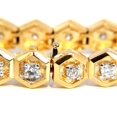 thumbnail image 3 of 2.50CT NATURAL ROUND DIAMONDS OCTAGONAL LINK TENNIS BRACELET 14KT&nbsp;, 3 of 6