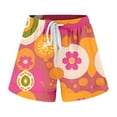thumbnail image 3 of HAIJIE Women Swim Shorts Elastic High Waist Tailored Shorts Short Pants Beach Shorts for Girlfriend Women Elastic Waist Embroidered Ruffle Shorts, 3 of 3