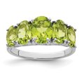 thumbnail image 1 of 925 Sterling Silver Rhodium Peridot Ring, 1 of 2
