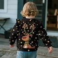 thumbnail image 4 of Garronmavis Christmas Deer Pullover Sweatshirt Comfortable Casual Long Sleeve Fall Winter Tops Versatile Girls Crewneck Sweatshirt Stylish Girl's Graphic Shirts Top for Girls Aged 2-3, 4 of 7