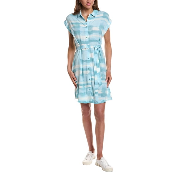 Ichi womens Vianca Shirtdress, 38, Blue