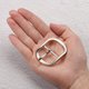thumbnail image 4 of Metal Rodillo Hebilla, 4uds 1 1/6 Pulgadas Único Diente Cinturón Hebilla Ovalado Central Barra Hebillas para Cuero Artesanía Accesorios, Plata, 4 of 7