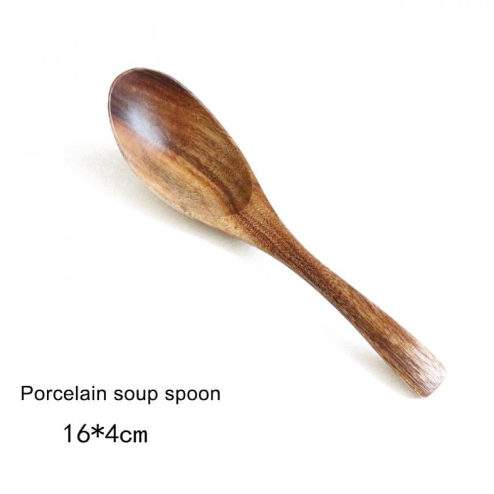1~6X Wooden Scoop Teaspoon Coffee Kitchen Cooking Condiment Utensil Spoon@e LL 