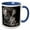 Blue/White, variant on 3drose, Amazing Steampunk Horse with Wings, 11oz Mug