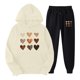 thumbnail image 1 of Gibobby Conjuntos de sudadera con bloques Traje de pantalones con capucha y cuello redondo de manga larga con estampado N informal para mujer Otoño e Invierno(Azul celeste,G), 1 of 2