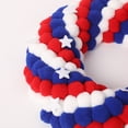 thumbnail image 4 of Patriotic Wreaths for Front Door, Qyaukm 4th of July Patriotic Wreath with Bow Front Door Hanging Decor, Patriotic Decorations, 4 of 9