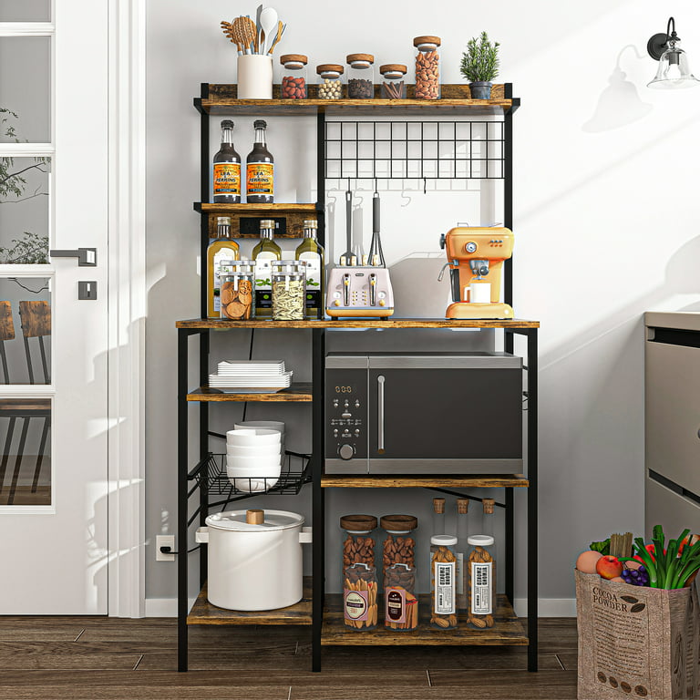 2 Tier Microwave Oven Shelf Rack Stand Storage Organizer Kitchen