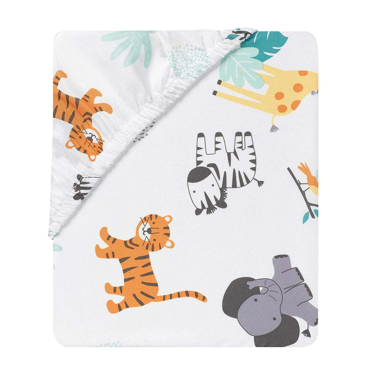 Mighty Jungle 3-Piece Crib Bedding Set with Quilt Sheet and Skirt