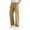 Khaki, variant on Cethrio Girls Cargo Pants, Casual Elastic Waist Straight-leg Multi-pocket Pants with Pockets Brown Size 6