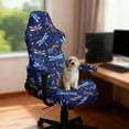 thumbnail image 3 of Xoenoiee Dragonfly Star Pattern Stretchable Gaming Chair Cover, Washable Anti-Scratch Slipcover with Armrest Protection, Cat Scratch Proof for Office and Computer Chairs, 3 of 7