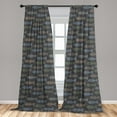 thumbnail image 5 of Ambesonne Fish Curtains, Vintage Animal Bone Design, Pair of 28"x84", Multicolor, 5 of 5