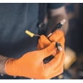 thumbnail image 2 of Guantes MACHAO Sunny Ding de espesor puro trabajo antiquímico de grano de diamante naranja 9 pulgadas 10 par/bolsa, 2 of 3
