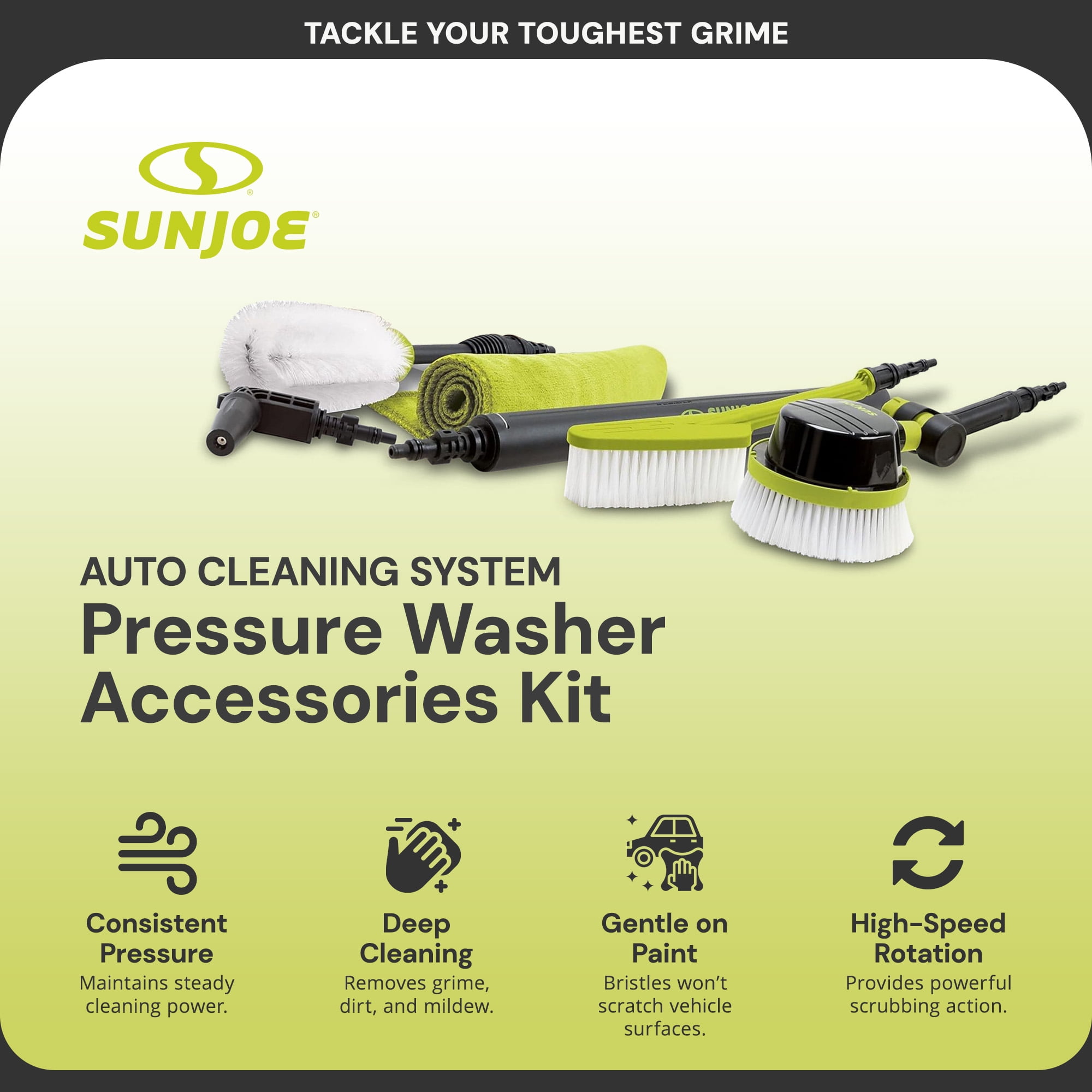 Sun Joe Electric Pressure Washer with Wheels & Auto Cleaning System Accessories