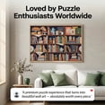 thumbnail image 3 of Vintage Bookshelf Jigsaw Puzzle for Adults 1000 Pieces, Cozy Kitchen Library Illustration with Teapots and Pastries, Thick Cardboard Matte Finish, Perfect Gift for Book Lovers, 3 of 8