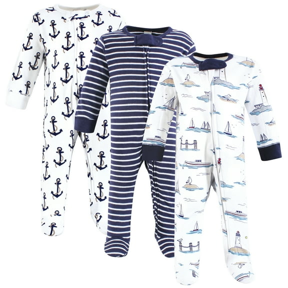 Touched by Nature Unisex Baby Organic Cotton Sleep and Play, Lighthouse Seagull, Preemie