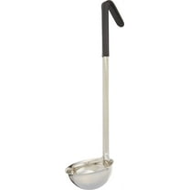 Winco LDC-6 Stainless Steel Ladle with Black Handle, 6-Ounce, Medium,