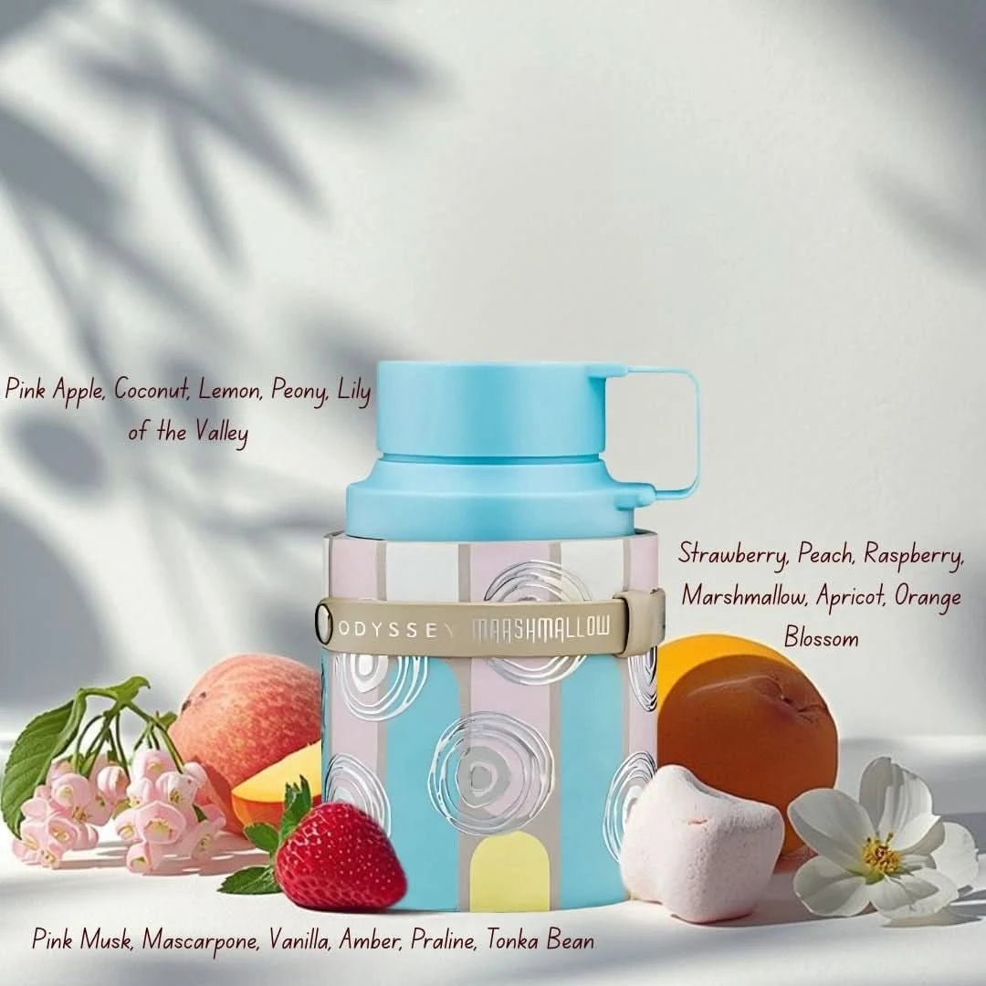 Odyssey Dubai Chocolat & Odyssey Marshmallow Eau de Parfum Sprays 100ml (3.4oz) by Armaf (Bundle)