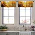 thumbnail image 3 of LALILO Kitchen Curtain Valance Feather Grass Sunlight Rod Pocket Window Curtain 52"x 18" Set of 2, 3 of 5