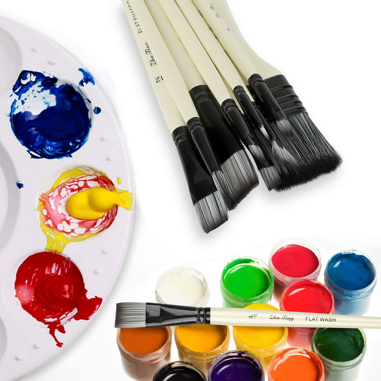 Artage 6pcs Fine Artist Painting Brush Set for Acrylic Watercolor Gouache  Oil Painting